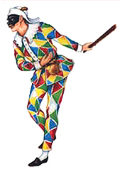 Illustrazione della maschera di Arlecchino