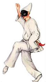 Illustrazione della maschera di Pulcinella